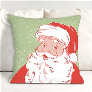 Vintage Santa Christmas Pillow | Retro Santa Christmas Pillow