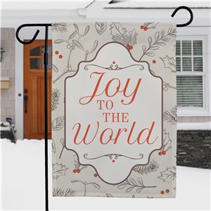 Joy to the World Garden Flag | Joy to the World Christmas Garden Flag