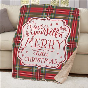 Have Yourself A Merry Little Christmas Sherpa Blanket 50x60 | Christmas Blankets