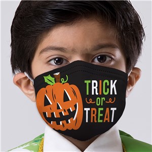 Trick or Treat Pumpkin Youth Face Mask