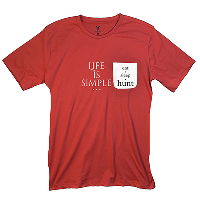 Life Is Simple Hunt Pocket T-Shirt PT311293X