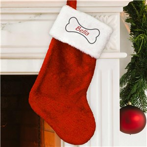 Embroidered Dog Christmas Stocking | Pet Christmas Stockings