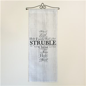 Personalized Religious Word Art Wall Hanging