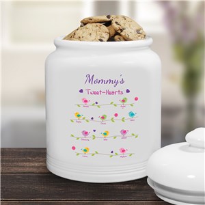 Personalized Tweet-Hearts Cookie Jar | Mother's Day Gifts