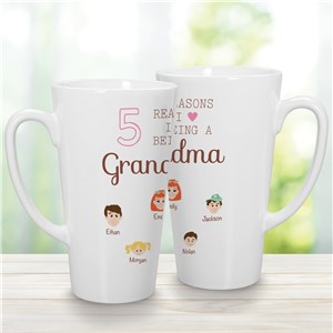 Personalized Reasons I Love Latte Mug | Personalized Gifts For Grandma