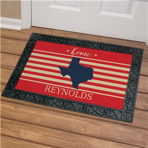 Personalized Patriotic State Doormat U1042683X