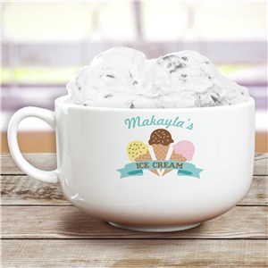 Personalized Ice Cream Cone Bowl U1046323