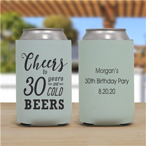 Personalized Cheers To Birthday Can Cooler U1050288