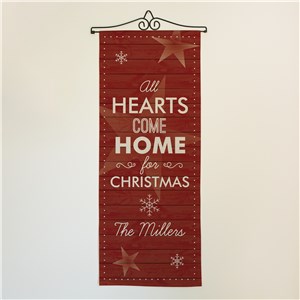 Personalized Hearts Come Home Wall Hanging