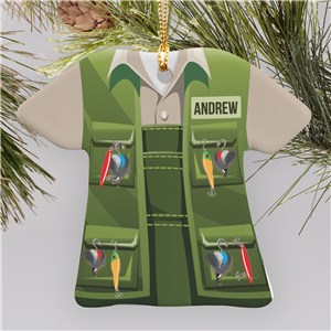 Personalized Fisherman T-Shirt Ornament U1072063