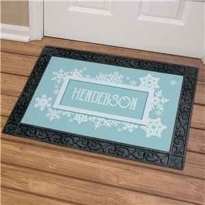 Personalized Snowflake Family Doormat | Personalized Christmas Doormats