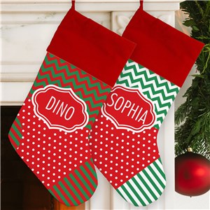 Personalized Patterned Stockings | Personalized Stocking