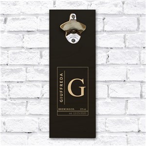 Personalized Initial Brewing Co. Bottle Opener | Personalized Gifts for Him