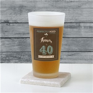 Personalized Birthday Frosted Pint Glass | Personalized Gifts for Him