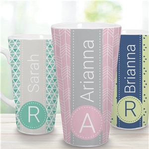 Personalized Pattern Latte Mug | Customizable Coffee Mugs