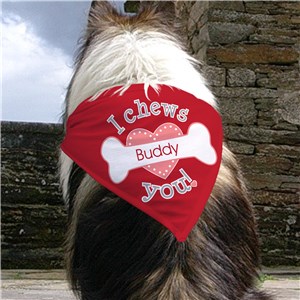 Personalized I Chews You Dog Bandana | Personalized Pet Gifts