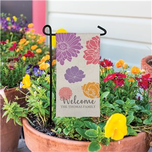 Personalized Welcome Spring Garden Flag