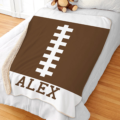 Personalized Sports Sherpa Blanket | Kids Blanket