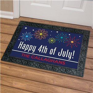 Personalized Happy 4th of July Doormat | Personalized Door Mats