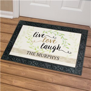 Personalized Live Love Laugh Doormat | Personalized Doormats