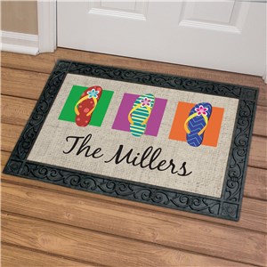 Personalized Flip Flop Doormat | Personalized Doormat