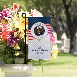 Personalized Mini Memorial Flag for Veteran