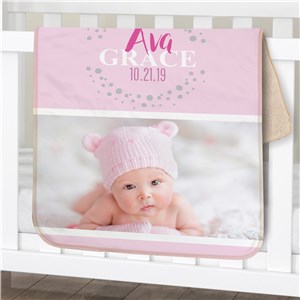 Personalized Photo Baby Sherpa Blanket | Baby Photo Blanket