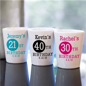 Personalized Birthday Shot Glass | Personalized Birthday Party Gifts