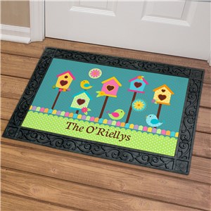 Personalized Birdhouse Family Doormat | Personalized Doormats