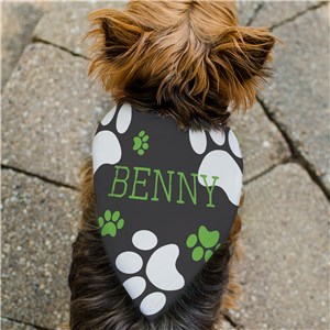 Personalized Paw Print Pet Bandana | Personalized Pet Bandanas