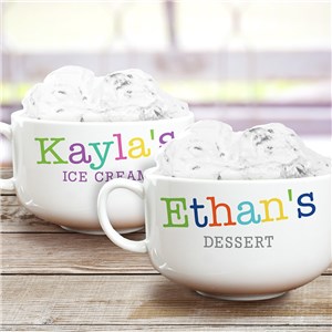 Personalized Colorful Names Ice Cream Bowl | Personalized Bowls