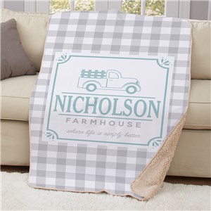 Personalized Farmhouse 50x60 Sherpa U13330119