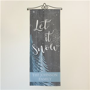 Let It Snow Personalized Wall Hanging | Winter Door Decorations