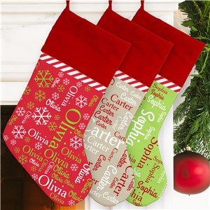 Christmas Word Art Stocking | Name Art Stocking