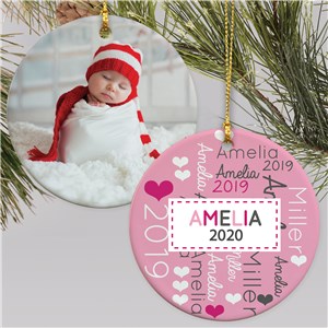 Baby's First Christmas Word-Art Ornament U1384710