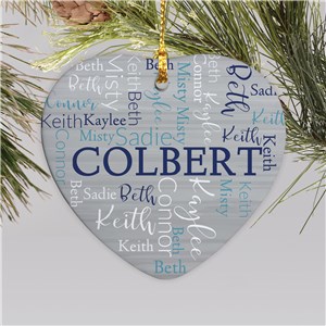 Word Art Christmas Ornaments | Heart Christmas Ornament