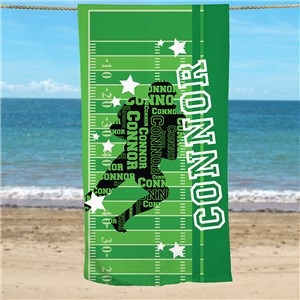 Sports Beach Towel | Personalized Kids Sport Towel