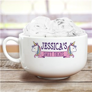 Personalized Unicorn Gifts | Unicorn Ice Cream Bowl