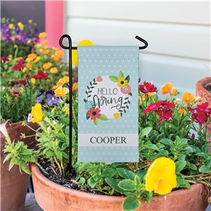 Personalized Mini Floral Garden Flag