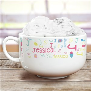 Personalized Ceramic Bowl | Word Art Ice Cream Bowl