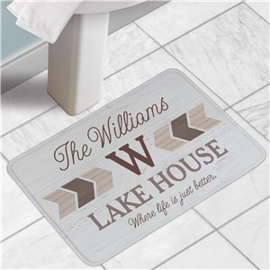 Personalized Bath Mat | Rustic Home Decor Personalized Bat Mat