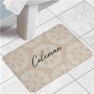 Personalized Bath Mat | Neutral Design Bath Mat