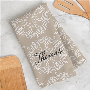 Stylish Kitchen Decor | Damask Kitchen Decor With Name