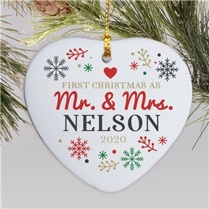 Couples Ornaments | Couple's First Christmas Personalized Ornament