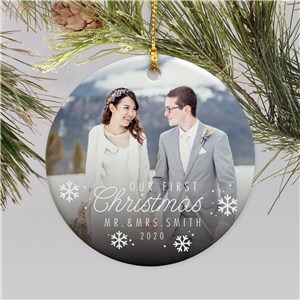 Customized Wedding Ornaments | Personalized Wedding Photo Ornament