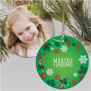 Holiday Photo Ornament | Christmas Themed Photo Ornament