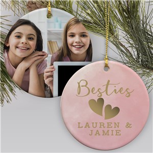 Besties Photo Ornament | Personalized Besties Christmas Ornament