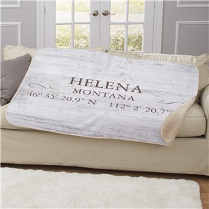 Oversized Sherpa Personalized Blanket | Coordinates Giant Blanket