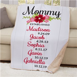 Personalized Throw Blanket with Kids' Names