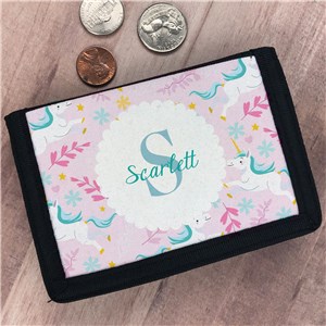 Personalized Kids' Unicorns Wallet